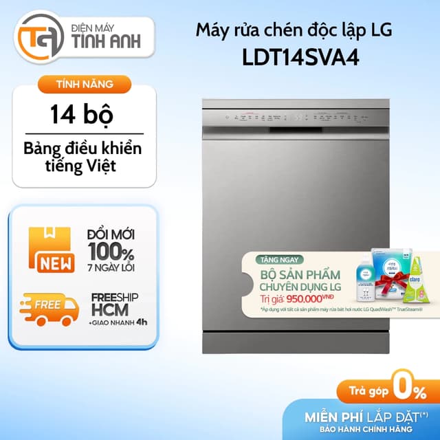 Máy Rửa Chén Độc Lập LG 14 Bộ LDT14SVA4 - Ảnh 11