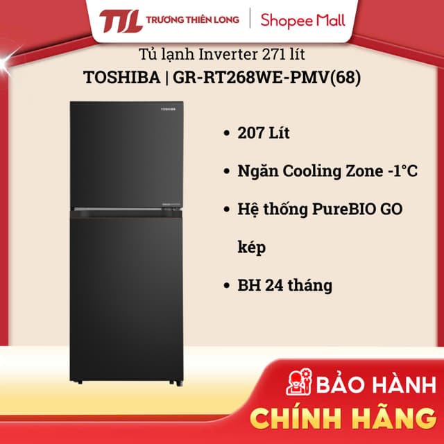 GR-RT268WE-PMV(68) - Tủ Lạnh Toshiba Inverter 207 lít GR-RT268WE-PMV(68) [TOÀN QUỐC] - Ảnh 9