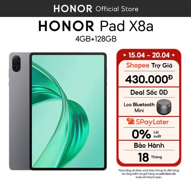 Máy tính bảng Honor Pad X8a 4GB+128GB | Màn hình TFT LCD 11" 90Hz | Pin 8300mAh | BH 18 tháng - Ảnh 8