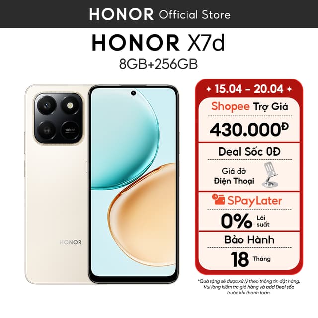 Điện Thoại HONOR X7d 8GB+256GB | Pin 6500mAh | Camera 108MP | Bảo hành 18 Tháng - Ảnh 11
