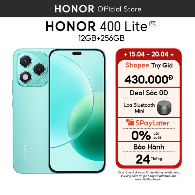 Điện Thoại Honor 400 Lite 5G | Camera 108MP | Pin 5230mAh | RAM 12GB | Bộ nhớ 256GB | BH 24 Tháng - Ảnh 12
