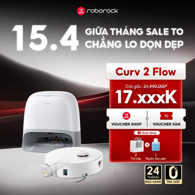 [QUÀ TẶNG]Roborock Qrevo Curv 2 Flow robot hút bụi lau sàn | Lực hút 20000 Pa | Con lăn lau sát mép | Giặt con lăn 75 độ - Ảnh 10