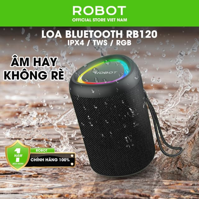 Loa Bluetooth Mini ROBOT RB120 Công Suất 5W Đèn Led RGB Hỗ Trợ Kết Nối Thẻ Nhớ, AUX Chính Hãng - Ảnh 2