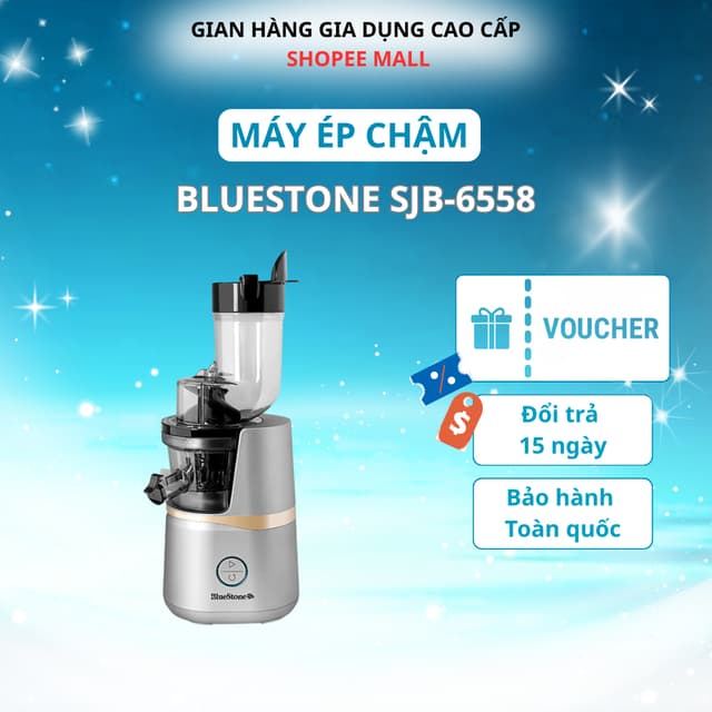 Máy Ép Chậm Bluestone SJB-6558 | Công Suất 150W | Ống Tiếp Nguyên Liệu Lớn | Tự Vệ Sinh | Bảo Hành 2 Năm - Ảnh 6