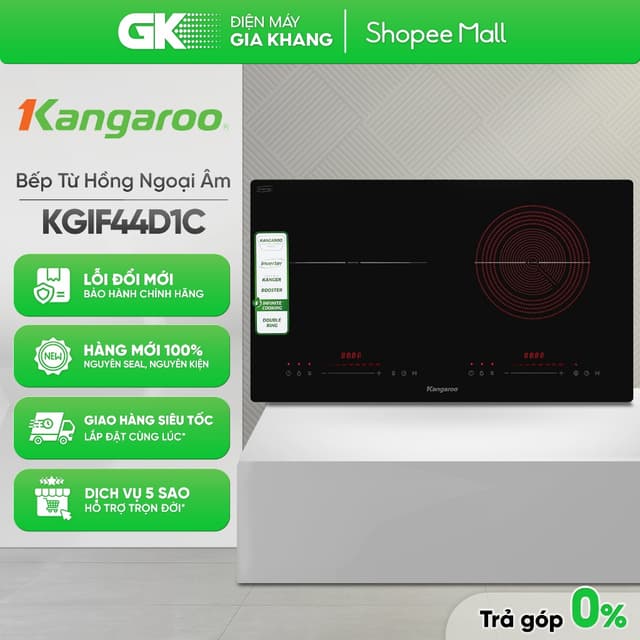 Bếp Từ Hồng Ngoại Âm Kangaroo KGIF44D1C 4400W [Toàn Quốc] - Ảnh 3