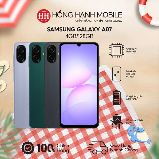 Điện Thoại Samsung Galaxy A07 4GB/128GB - Hàng Chính Hãng - Ảnh 2