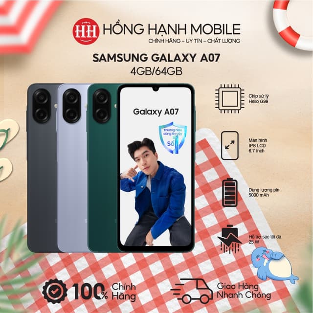 Điện Thoại Samsung Galaxy A07 4GB/64GB - Hàng Chính Hãng - Ảnh 11