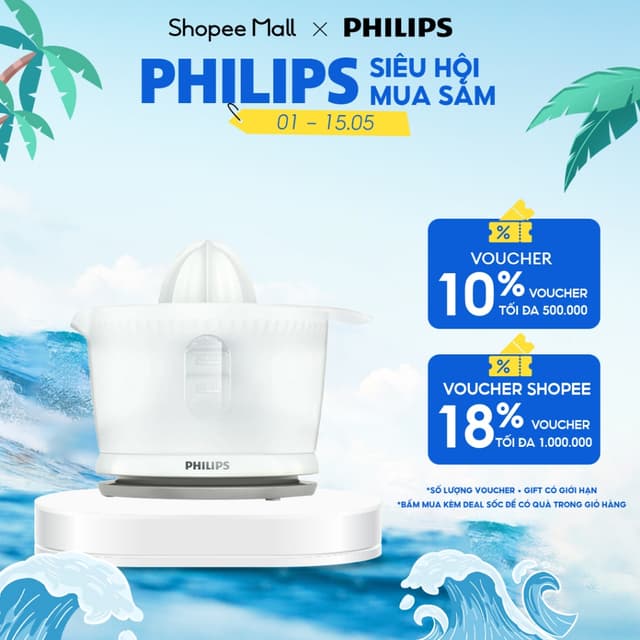Máy Vắt Cam PHILIPS HR2738 0.5L 25W - Hàng Chính Hãng - Ảnh 12