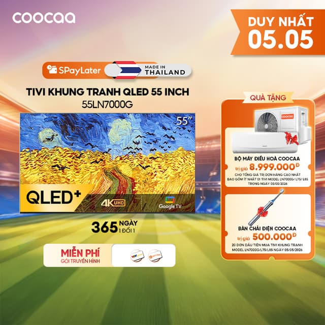 [Miễn phí lắp đặt HN-HCM] Smart tivi COOCAA 55 inch Qled 4K tivi Khung Tranh Google Frame+ 55LN7000G - Ảnh 10