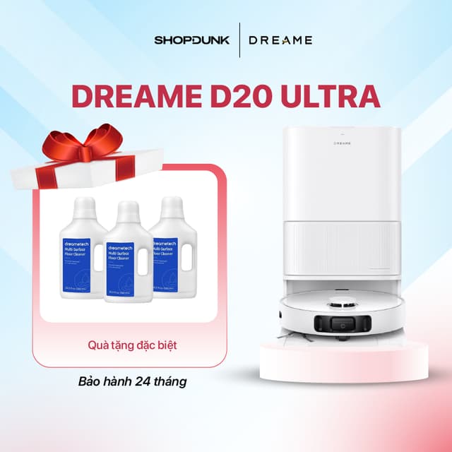 Robot Hút Bụi Lau Nhà Dreame D20 Ultra | Tự Động Đổ Rác | Giặt, Sấy Giẻ Lau | Trạm Sạc Tự Động - Ảnh 4