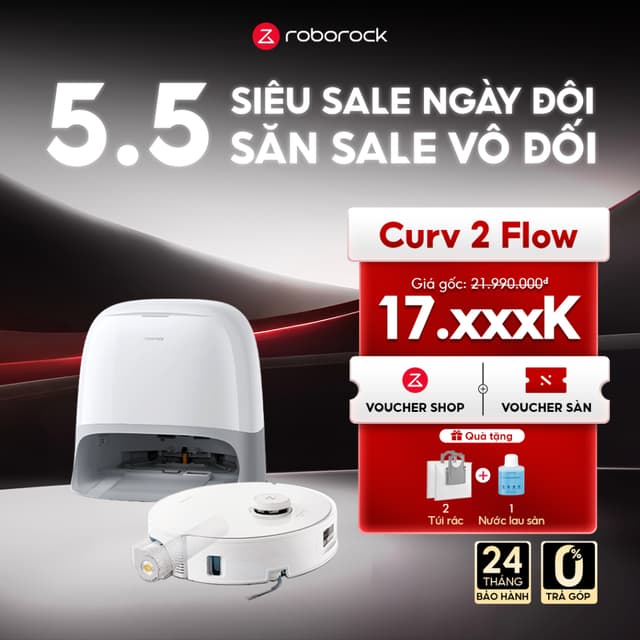 [QUÀ TẶNG]Roborock Qrevo Curv 2 Flow robot hút bụi lau sàn | Lực hút 20000 Pa | Con lăn lau sát mép | Giặt con lăn 75 độ - Ảnh 10