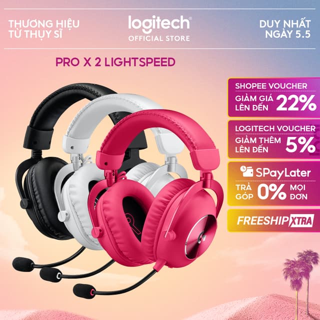 Tai nghe gaming không dây Logitech G Pro X 2 LIGHTSPEED Âm vòm DTS Bluetooth/USB - Ảnh 10