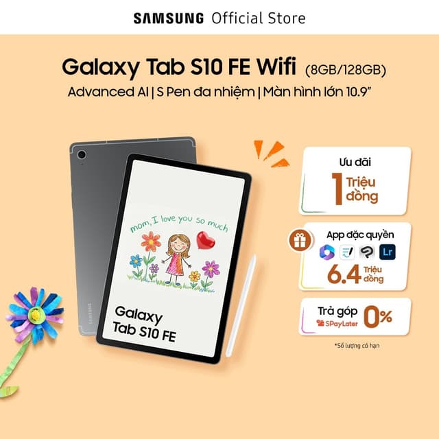 Máy Tính Bảng Samsung Galaxy Tab S10 FE Wifi 8GB/128GB - Ảnh 10