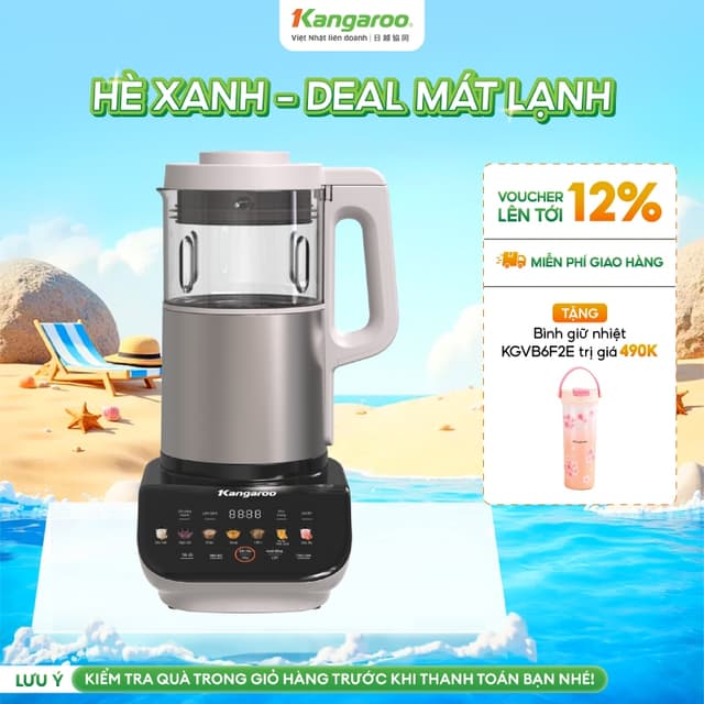 Máy xay nấu đa năng - sữa hạt Kangaroo KG175HB3 - dung tích 1,75L - Ảnh 1