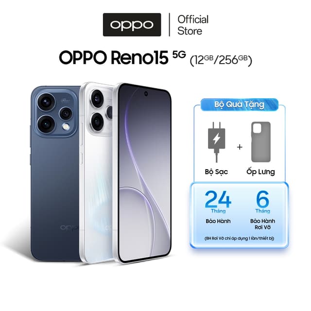 Điện thoại OPPO Reno15 5G 12GB/256GB có NFC, esim và siêu camera AI - Hàng chính hãng - Ảnh 3