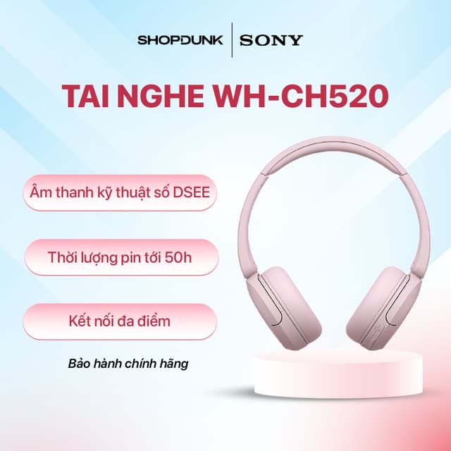 Tai Nghe Không Dây Bluetooth Chụp Tai Sony WH-CH520 - Ảnh 4