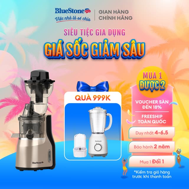 Máy Ép Chậm BlueStone SJB-6568 - 250W -Tốc độ ép 45 - 55 vòng/phút - Ảnh 1
