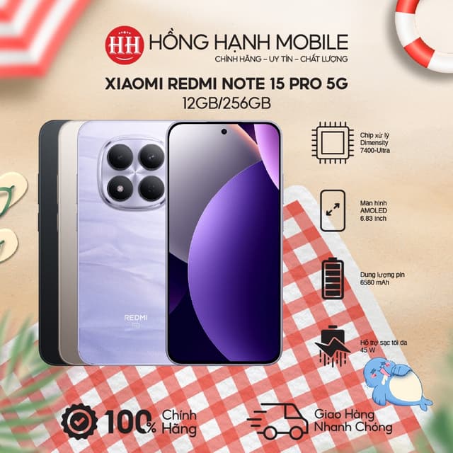Điện Thoại Xiaomi Redmi Note 15 Pro 5G 12GB/256GB - Hàng Chính Hãng - Ảnh 2