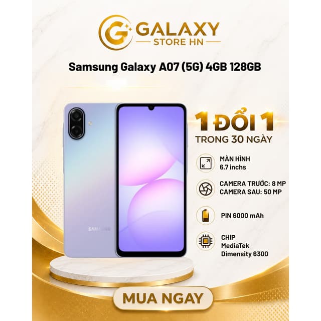 Điện thoại Samsung Galaxy A07 (5G) 4GB 128GB chính hãng - Ảnh 5