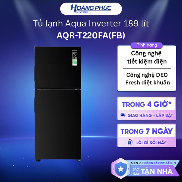 AQR-T220FA(FB) - Tủ Lạnh Aqua Inverter 189 Lít AQR-T220FA(FB) {Ship HCM 0Đ} - Ảnh 6