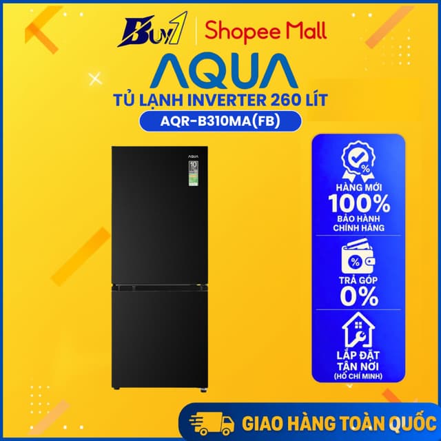 AQR-B310MA(FB) - Tủ lạnh Aqua Inverter 260 lít AQR-B310MA(FB) - Hàng chính hãng - Ảnh 8
