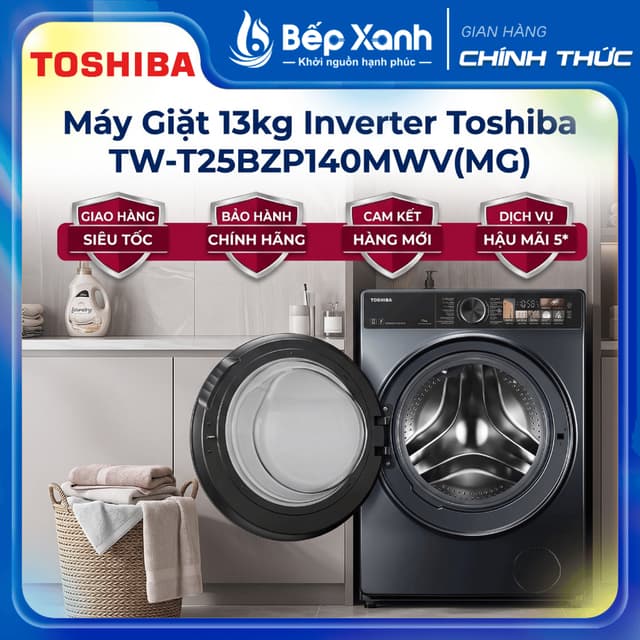 Máy giặt Toshiba Inverter 13 kg TW-T25BZP140MWV(MG) - Ảnh 9