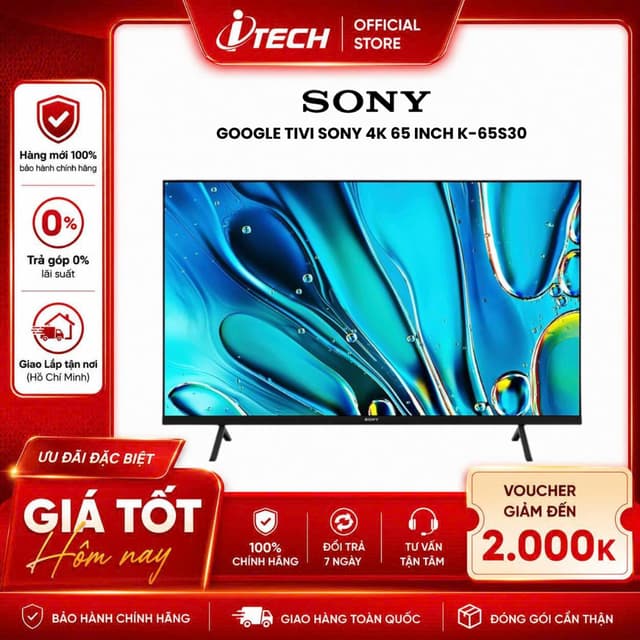 65S30 - Google Tivi Sony 4K 65 inch K-65S30 - Hàng chính hãng - Ảnh 10