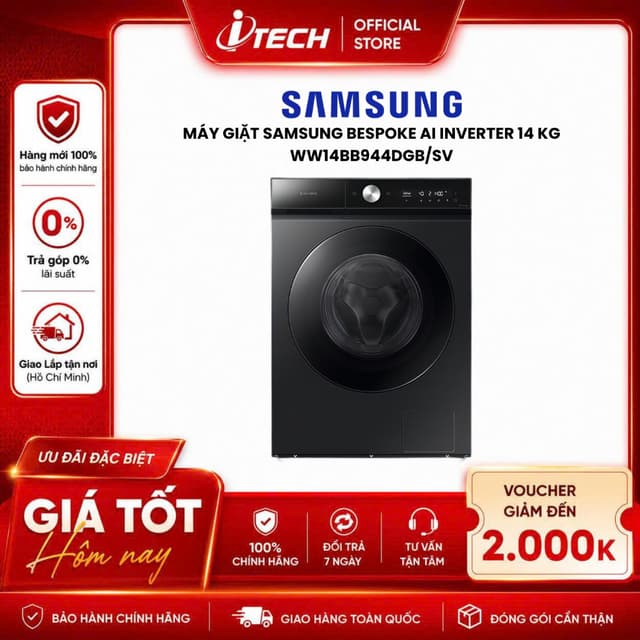 WW14BB944DGBSV - Máy giặt Samsung Bespoke AI Inverter 14 kg WW14BB944DGB/SV - Hàng chính hãng - Ảnh 8