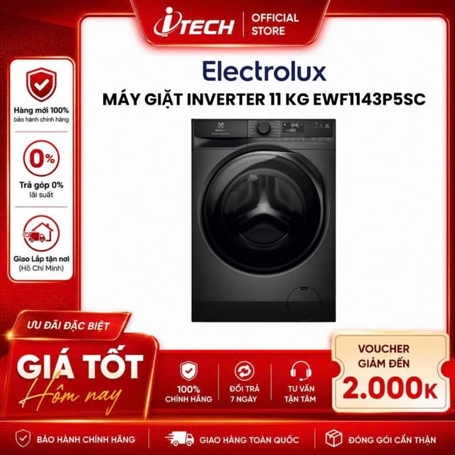 EWF1143P5SC - Máy giặt Electrolux UltimateCare 500 Inverter 11 kg EWF1143P5SC - Hàng chính hãng - Ảnh 5