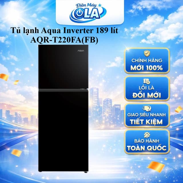(HCM) - AQR-T220FA(FB) - Tủ lạnh Aqua Inverter 189 lít AQR-T220FA(FB) - Ảnh 7