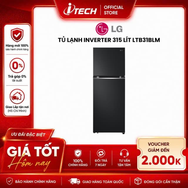 LTB31BLM - Tủ lạnh LG Inverter 315 lít LTB31BLM - Hàng chính hãng - Ảnh 5