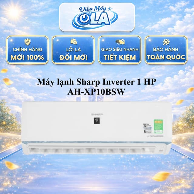 (TOÀN QUỐC) - AH-XP10BSW - Máy lạnh Sharp Inverter 1 HP ( 15m2) AH-XP10BSW - Ảnh 8