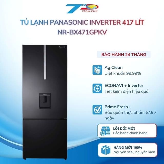 Tủ Lạnh Panasonic Inverter 417 Lít Nước Ngoài Diệt Khuẩn Đông Mềm NR-BX471GPKV|Bảo Hành Chính Hãng - Ảnh 4