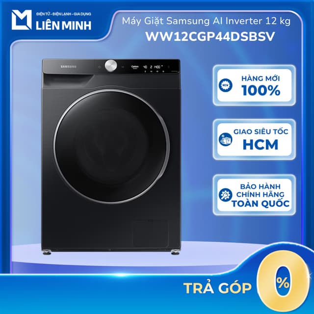 Máy Giặt Samsung AI EcoBubble Inverter 12 Kg WW12CGP44DSBSV [SHIP 0Đ HCM] - Ảnh 11