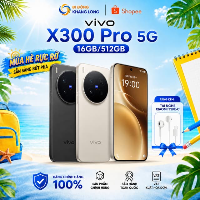 Điện thoại vivo X300 Pro 5G 16GB/512GB - Tặng tai nghe có dây type C. - Ảnh 2