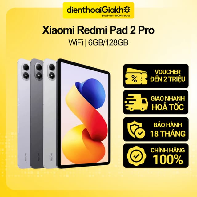 Máy Tính Bảng Xiaomi Redmi Pad 2 Pro Wifi (6GB/128GB) Chính Hãng, Bảo Hành 18 Tháng - Ảnh 1