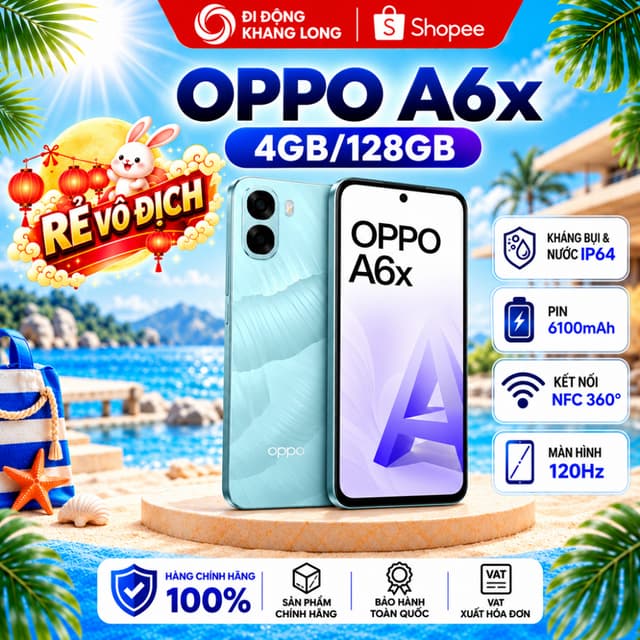 Điện thoại OPPO A6x 4GB/128GB l Sản phẩm chính hãng. - Ảnh 1