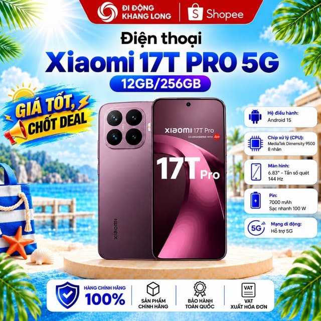 Điện thoại Xiaomi 17T Pro 5G 12GB/256GB - Hàng Chính Hãng. - Ảnh 1
