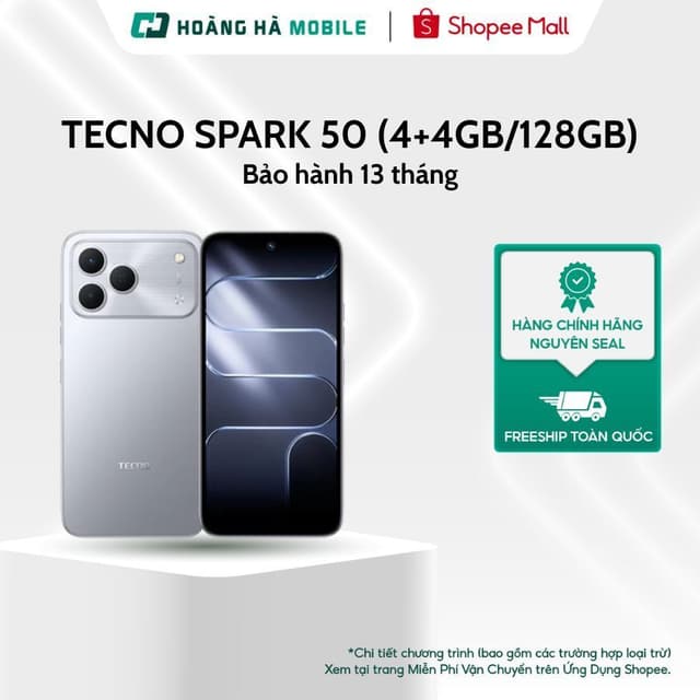 Điện thoại TECNO SPARK 50 (4+4GB/128GB) - Chính hãng - Ảnh 1
