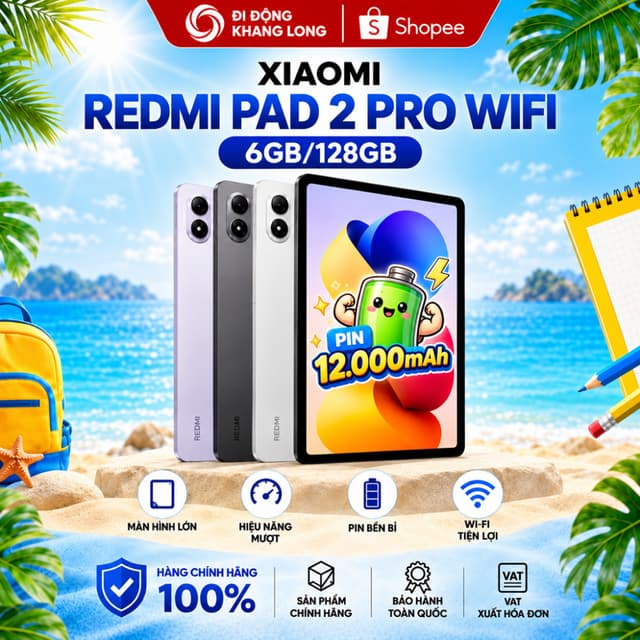 Máy tính bảng Xiaomi Redmi Pad 2 Pro 12.1 in Wifi (6GB/128GB) - Hàng chính hãng - Ảnh 2