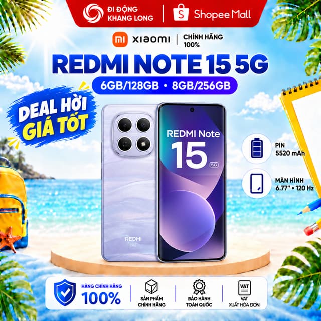 Điện thoại Xiaomi Redmi Note 15 5G 8GB/256GB - Sản phẩm chính hãng. - Ảnh 8