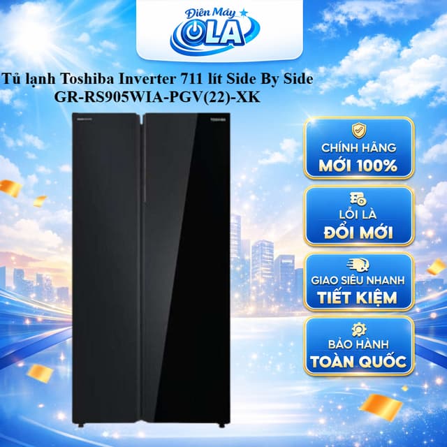 (HCM) - GR-RS905WIA-PGV(22)-XK - Tủ lạnh Toshiba Inverter 711 lít Side By Side GR-RS905WIA-PGV(22)-XK - Ảnh 5
