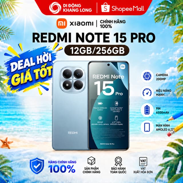 Điện thoại Xiaomi Redmi Note 15 Pro 8GB/256GB l 12GB/256GB - Tặng kèm đế Xoay Ava+ chính hãng. - Ảnh 2