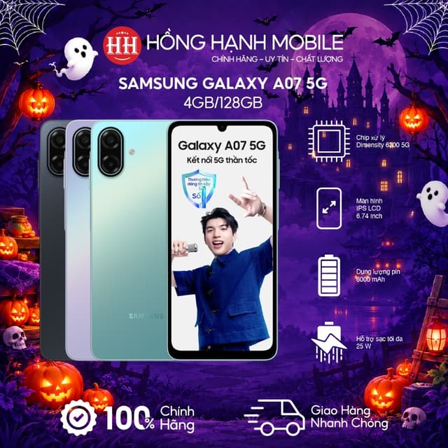 Điện Thoại Samsung Galaxy A07 5G 4GB/128GB - Hàng Chính Hãng - Ảnh 4