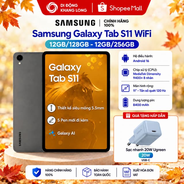 Máy tính bảng Samsung Galaxy Tab S11 WiFi 12GB/128GB - Hàng Chính Hãng. - Ảnh 7