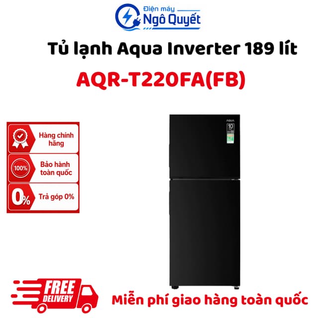 AQR-T220FA(FB) Tủ lạnh Aqua Inverter 189 lít AQR-T220FA(FB) tiết kiệm điện làm lạnh nhanh - Ảnh 4