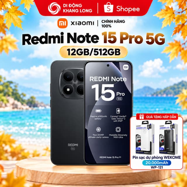 Điện thoại Xiaomi Redmi Note 15 Pro 5G 12GB/512GB - Bảo hành 18 tháng. - Ảnh 8