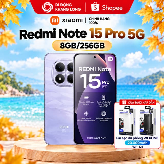 Điện thoại Xiaomi Redmi Note 15 Pro 5G 8GB/256GB l Bảo hành 18 tháng. - Ảnh 12