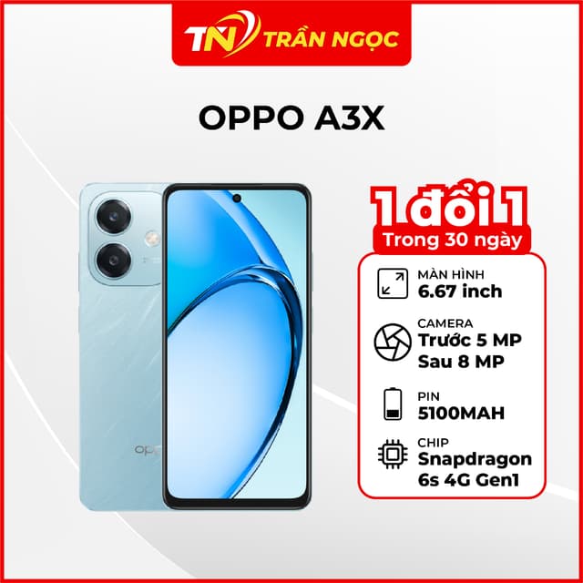 Điện thoại Oppo A3x (4G) 6GB 128GB Chính Hãng - Ảnh 4