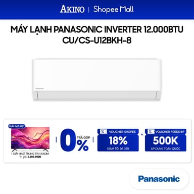 So sánh giá CU/CS-U12BKH-8 I Máy Lạnh Panasonic Inverter Tiết Kiệm Điện 12.000BTU/1.5 HP/1.5Ngựa 2025 rẻ nhất?